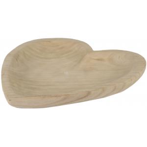 Kobe Tray Heart Natural 38x38x5 cm hartvormige houten plank